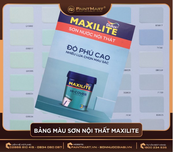 Bảng màu sơn nội thất Maxilite