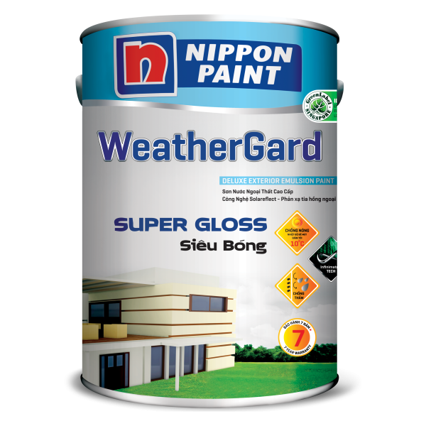 Sơn ngoại thất Nippon Weathergard siêu bóng 5L