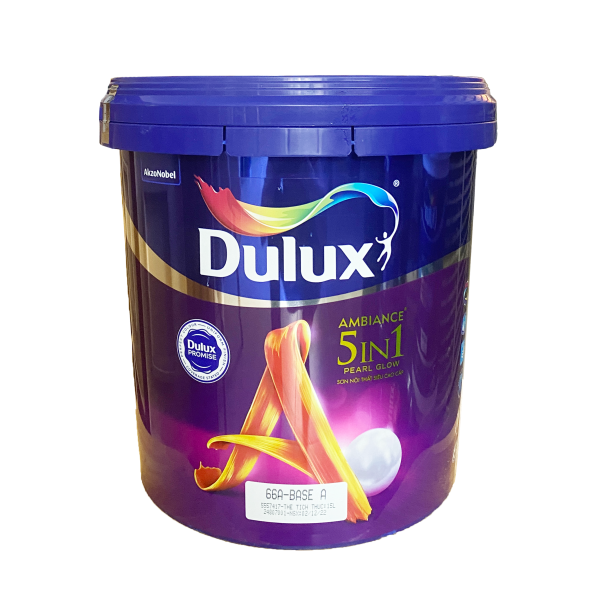 Sơn nội thất Dulux Ambiance 5 in 1 Pearl Glow bóng mờ 66A thùng 15L