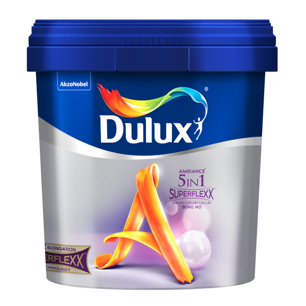 Sơn nội thất Dulux Ambiance 5 in 1 Superflexx bóng mờ Z611 lon 5L