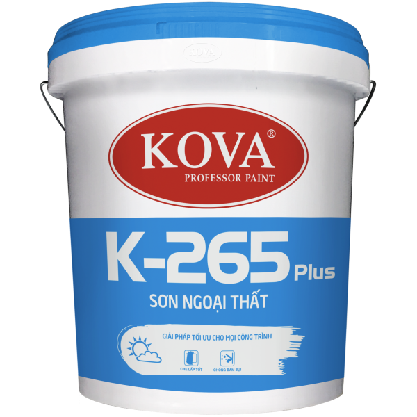 Sơn nước ngoài trời  không bóng Kova K265  PLus lon 3,5L