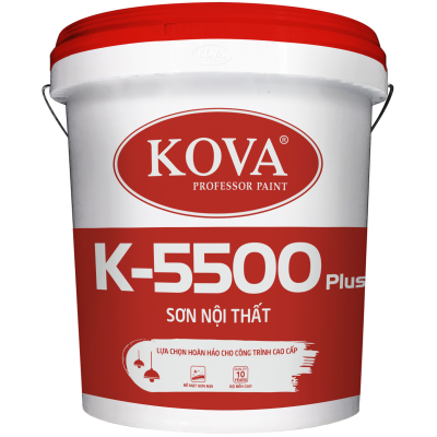Sơn nước nội thất bán bóng cao cấp KOVA K-5500 Plus lon 3,5L
