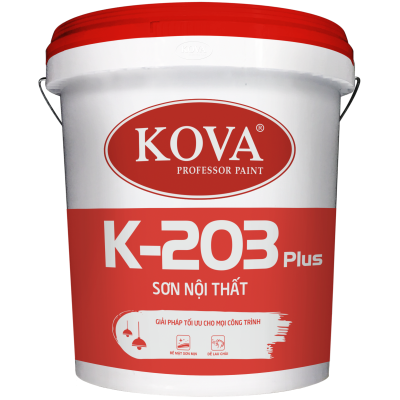 Sơn nước nội thất không bóng KOVA  K-203 Plus lon 3,5L