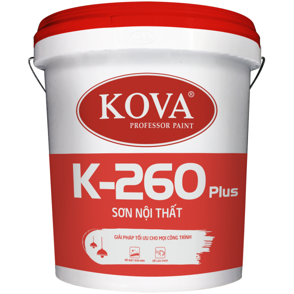 Sơn nước nội thất không bóng KOVA K-260 Plus lon 3,5L