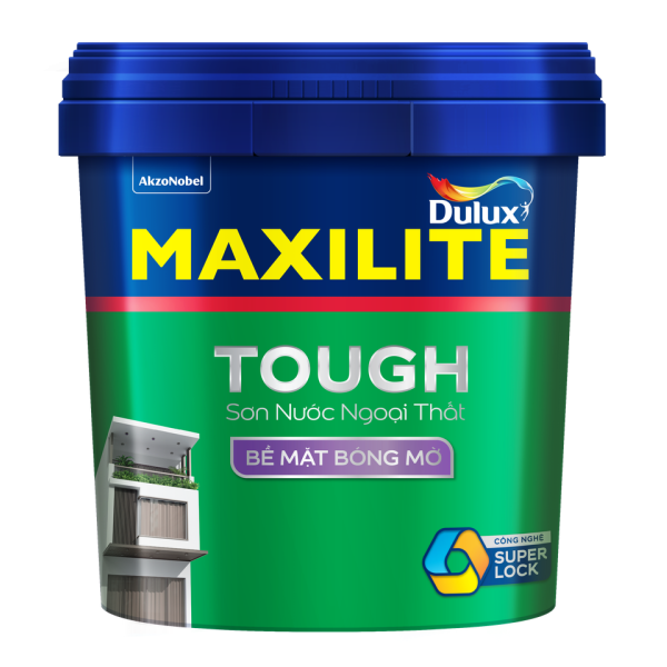 Sơn nước ngoài trời MAXILITE TOUGH Bề mặt Bóng mờ 28CB - 5L