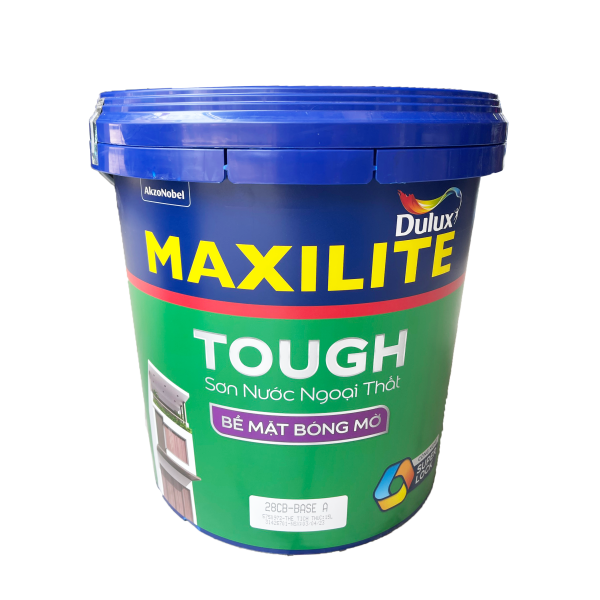 Sơn nước ngoài trời MAXILITE TOUGH Bề mặt Bóng mờ 28CB - thùng 15L