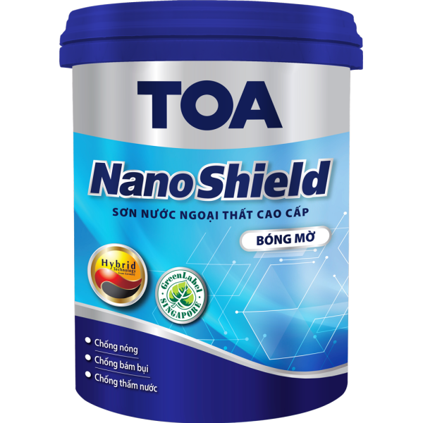 Sơn ngoại thất cao cấp Toa Nanoshield bóng mờ - 5L