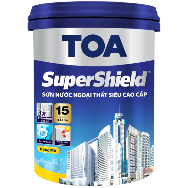 Sơn ngoại thất Toa Supershield bóng mờ - 15L