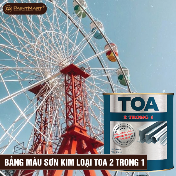 Bảng màu sơn kim loại Toa 2 trong 1