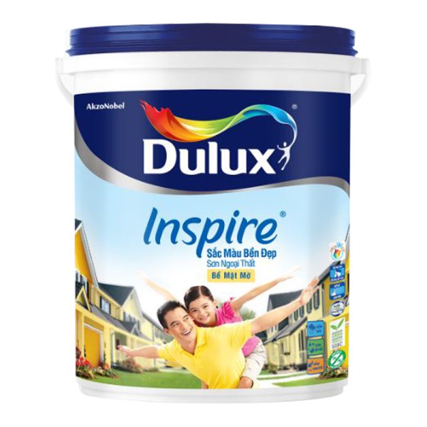 Sơn ngoại thất Dulux Inspire Z98 sắc màu bền đẹp bề mặt mờ 5L