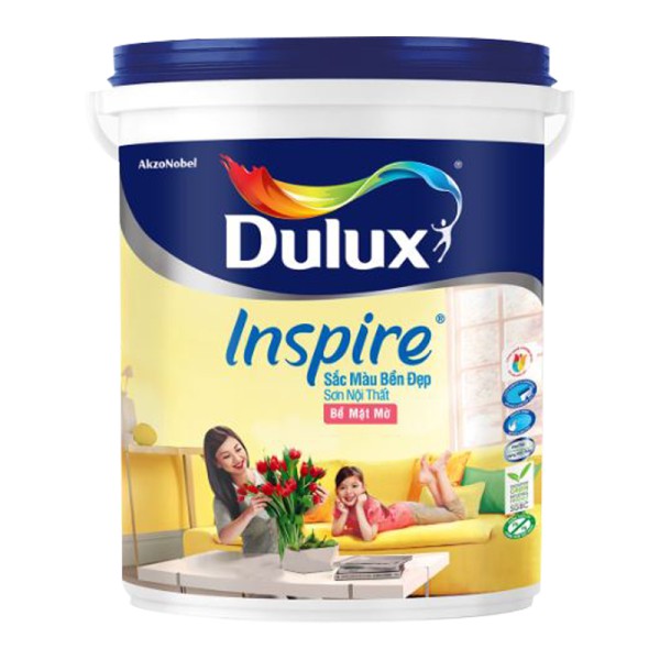 Sơn nội thất Dulux Inspire bền đẹp bề mặt mờ  39A lon 5L