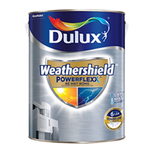 Sơn ngoại thất Dulux Weathershield Powerflexx bóng GJ8B 1L