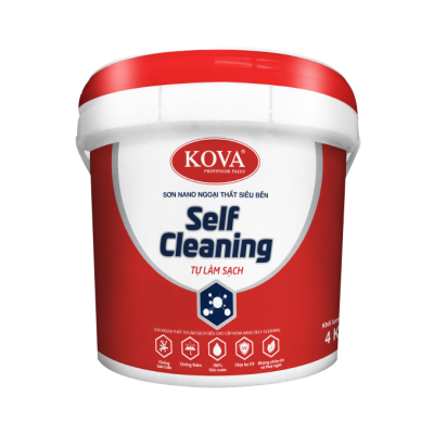 Sơn ngoại thất tự làm sạch Kova Nano Self-Cleaning bóng (Nền D, A) Lon 3,5L