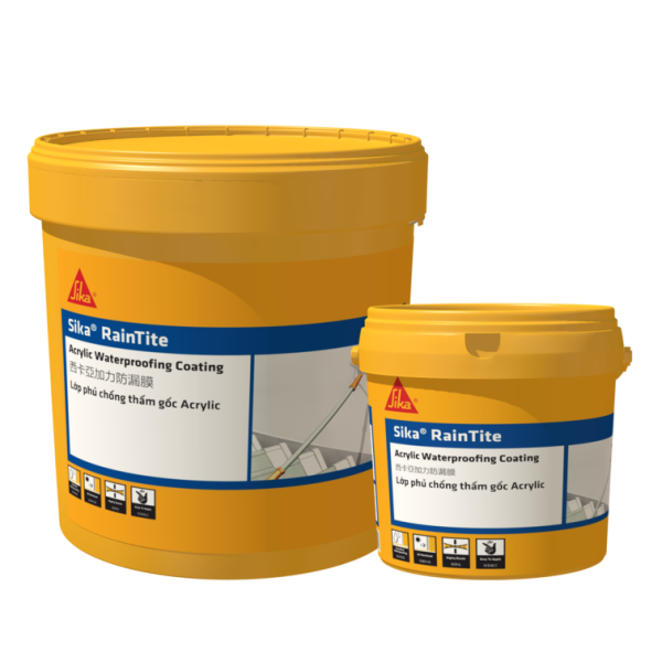 Chất chống thấm gốc acrylic Sika raintite - 4Kg