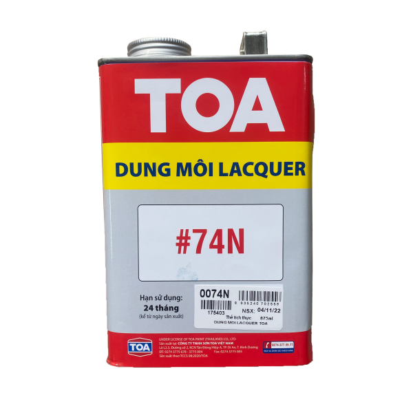 Dung môi lacquer TOA #74 ( Dung môi cho sơn nhũ vàng, sơn TOA 2 trong 1) 1L