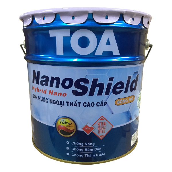 Sơn ngoại thất cao cấp Toa Nanoshield bóng mờ - 15L