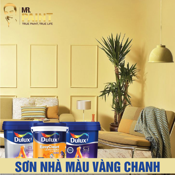 Top những tone màu vàng chanh đẹp nhất trên bảng màu sơn Dulux