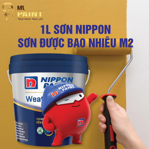 Một lít sơn Nippon sơn được bao nhiêu m2
