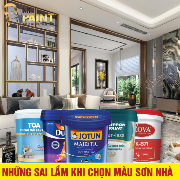 Những sai lầm thường gặp khi chọn màu sơn nhà