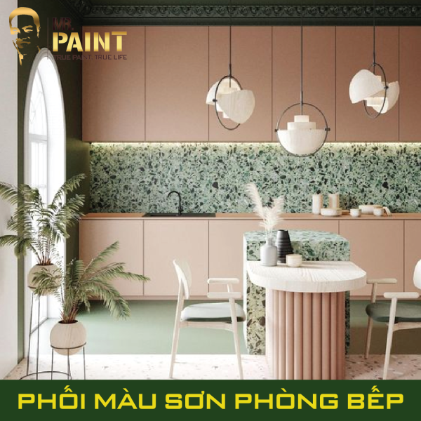 Cách phối màu sơn đẹp cho phòng bếp