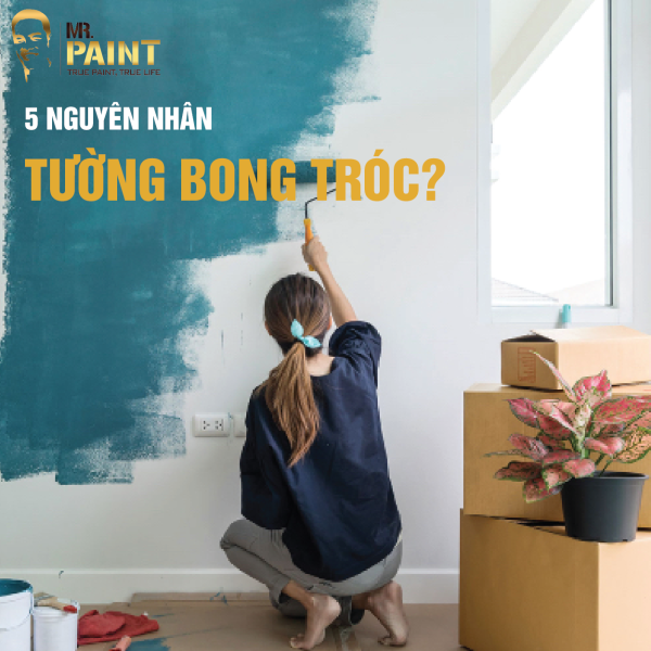 Những nguyên nhân khiến tường mới bị bong tróc